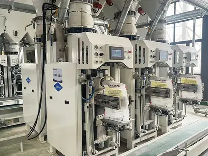 ماكينة تعبئة الأكياس مع صمام تحكم (بسرعة 180 إلى 220 كيس/ ساعة)