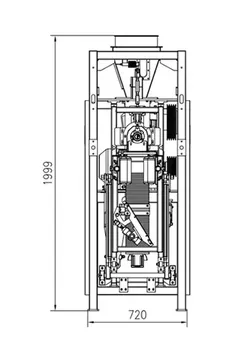 ماكينة تعبئة الأكياس مع صمام تحكم (بسرعة 180 إلى 400 كيس/ ساعة)